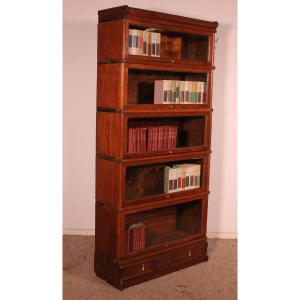 Globe Wernicke Bookcase In Oak Of 5 Elements With A Drawer