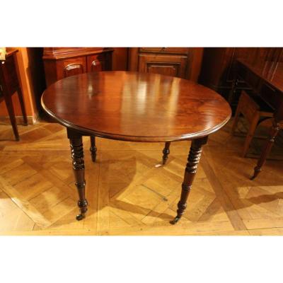 French Table 19 Ith Century Round Mahogany