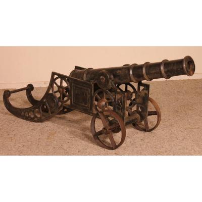 Decorative Cast Iron Cannon From England