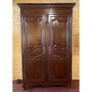 Louis XV Wardrobe In Oak-19 ° Century