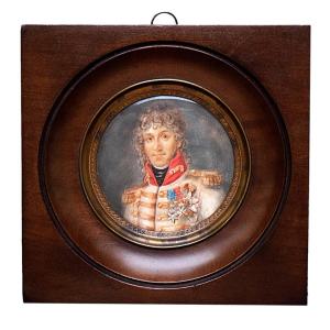 Joachim Murat Miniature On Ivory Signed Gros