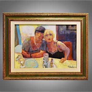 Large Painting Nabi La Belle Epoque By Patrice Landauer