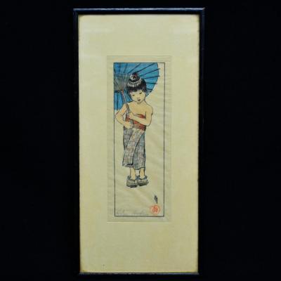 Burning "the Child With Parasol" By Helen Hyde