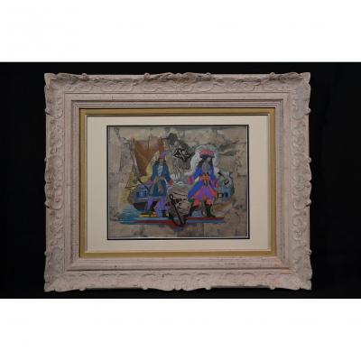 Gouache On Silver Leaf Stage Corsairs