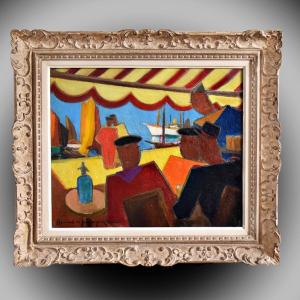 Port Café By Bernard De Sommyèvre Circa 1940
