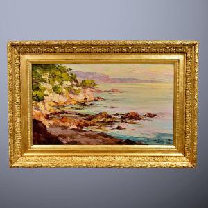 Sainte-maxime By Pierre-paul Emiot (1887-1950) Mediterranean Coast Var