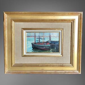 Armand Vergeaud Fishing Boats At The Dock 