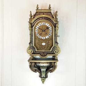 Religious Clock And Its Louis XIV Style Marquetry Lamp Base