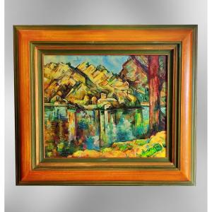 Catherine Feff After Paul Cézanne's "lake Annecy" 