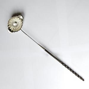 Solid Silver Punch Spoon With Whale Baleen 19th Century