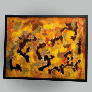 Lyrical Abstraction, Tachism, Oil On Canvas