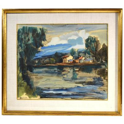 Maurice De Vlaminck Original Lithograph N ° 106/150 "edges