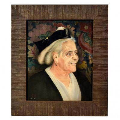 Pham Chu Vietnamese Woman Portrait Pastel