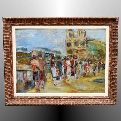 The Docks And Notre Dame Paris By Françoise Fauvet