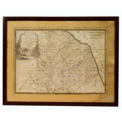 Map Of Italy XVIII Legazione Of Urbino La Marca l'Umbria Lo Stato Di Camerino
