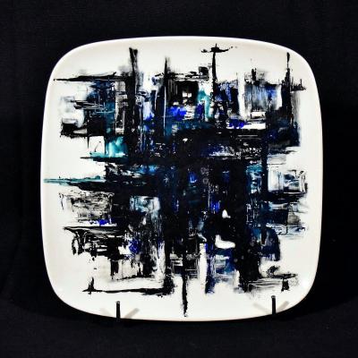 Modernist Ceramic Dish Signed Jacqueline Monfort