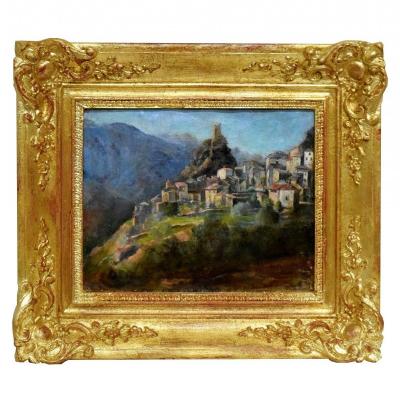 Village Of Sigale Alpes Maritimes By Mathieu Lefebvre Circa 1900