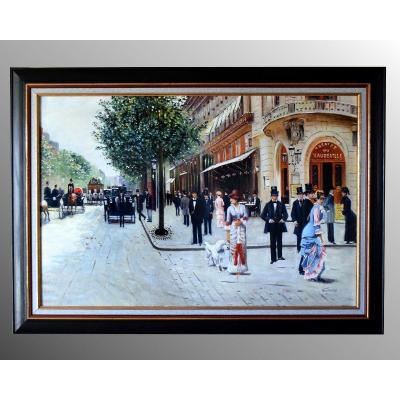 "in Front Of The Vaudeville Theater" By Stevens