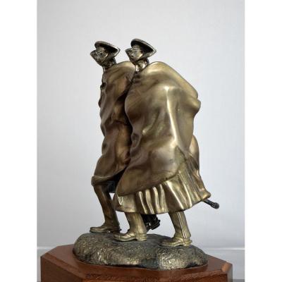 The Carabinieri In The Storm Antonio Berti 