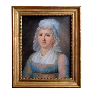 André-claude Boissier 1813 Pastel Portrait Of A Woman