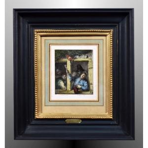 Aquatint By Charles Jacque d'Ap. Van Ostade 1849