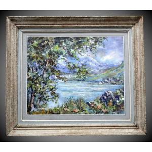 Lake Landscape Of The Alps By Jacques Sokol