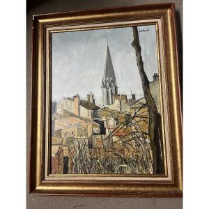 Painting By Raymond Juillet-henon, Lyon, Saint-georges District