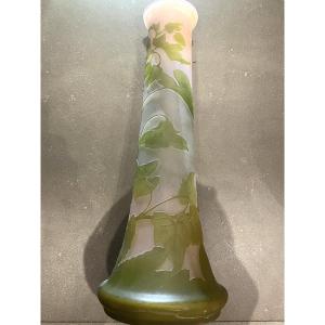 Large Gallé Vase With Floral Decoration (1846-1904)
