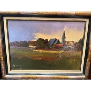 Painting By Roger Keiflin "alsace Landscape"