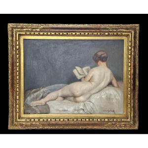 Leon Laurent Galand 1872 1960 Nude Reading