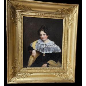 Portrait Of A Lady In Lace, Signed Dauphin