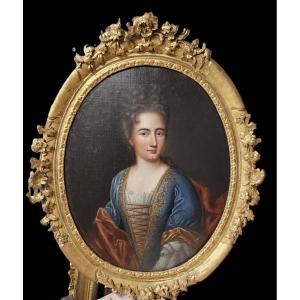Portrait Of A Lady Of Quality Attributed To The Circle Of Nicolas De Largilliere 1656-1746