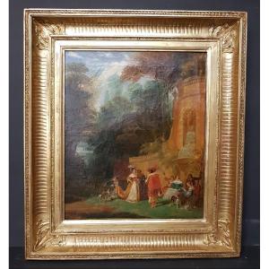 A Gallant Scene In A Park By Hippolyte Garneray 1787-1858