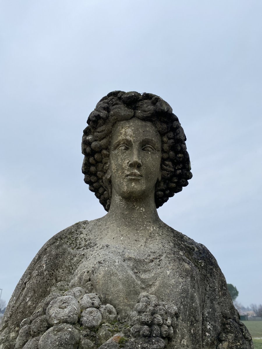 Statue De Jardin En Pierre Du Début Des Années 1900-photo-2