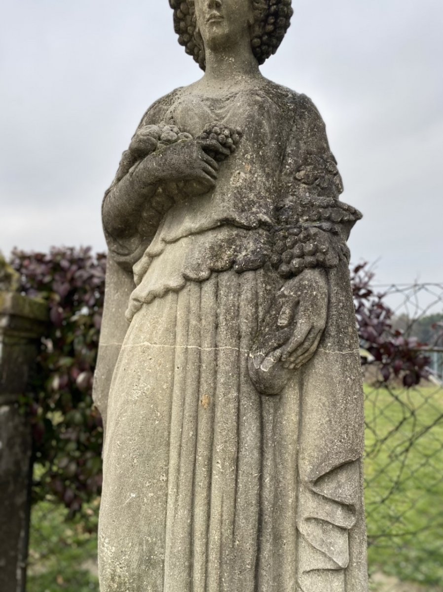 Proantic: Grande Statue De Jardin En Pierre Reconstituée, Homme