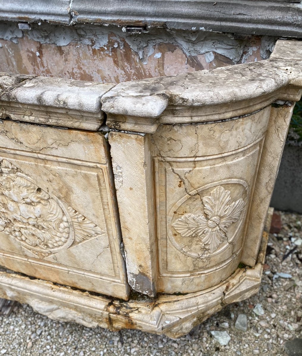 Fontaine Murale En Marbre d'époque Louis XIV-photo-7