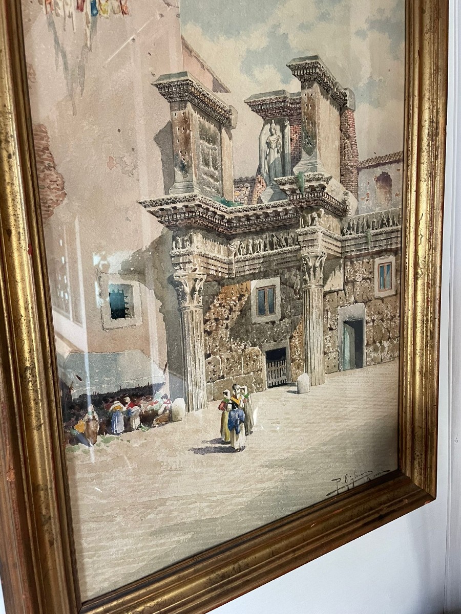 ACQUARELLO LE COLONNACCE ROMA