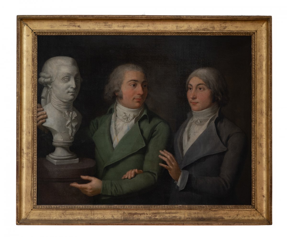 Portrait De Deux Frères. Ecole Française Du XVIII