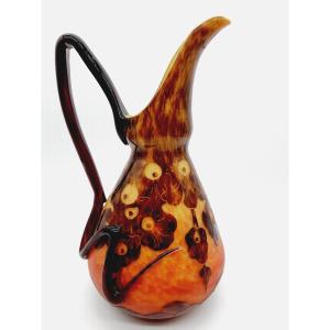 The Important French Glass Pitcher Model "oaks" 1922-1925