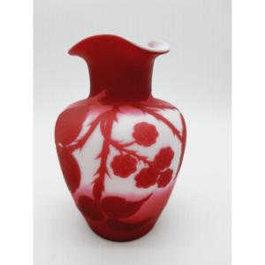 Multilayer Acid-cleared Glass Vase Jean Gauthier Parisian Decorator On Glass 1920 To 1930