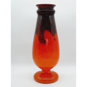 Important Schneider Vase On Shower Foot Jade Series Circa 1925 Height 49cm Weight 3kg670