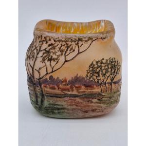 Legras Miniature Rectangular Vase 