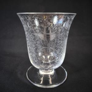 Vase, Baccarat Crystal Glass – Michelangelo Model – Engraving With Arabesque Decoration