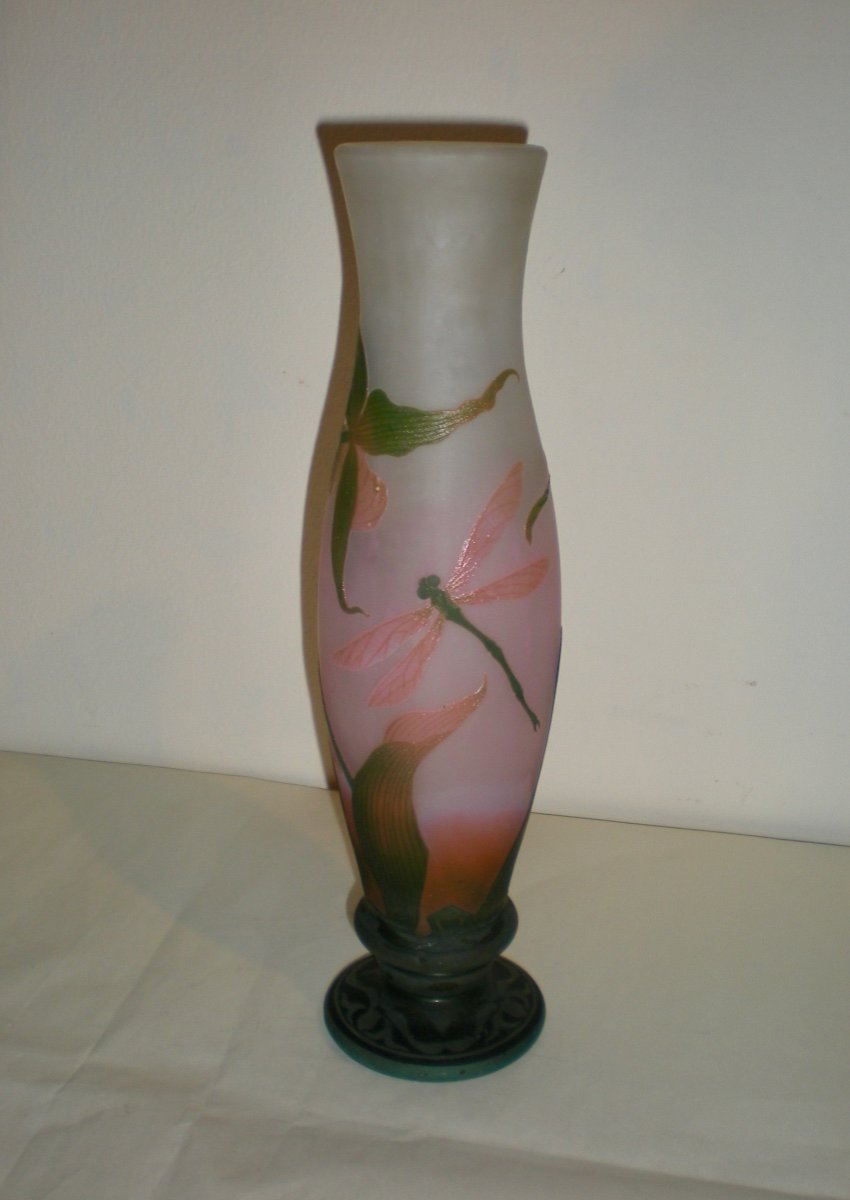 Libellula- Vaso art nouveau Daum Nancy-photo-3