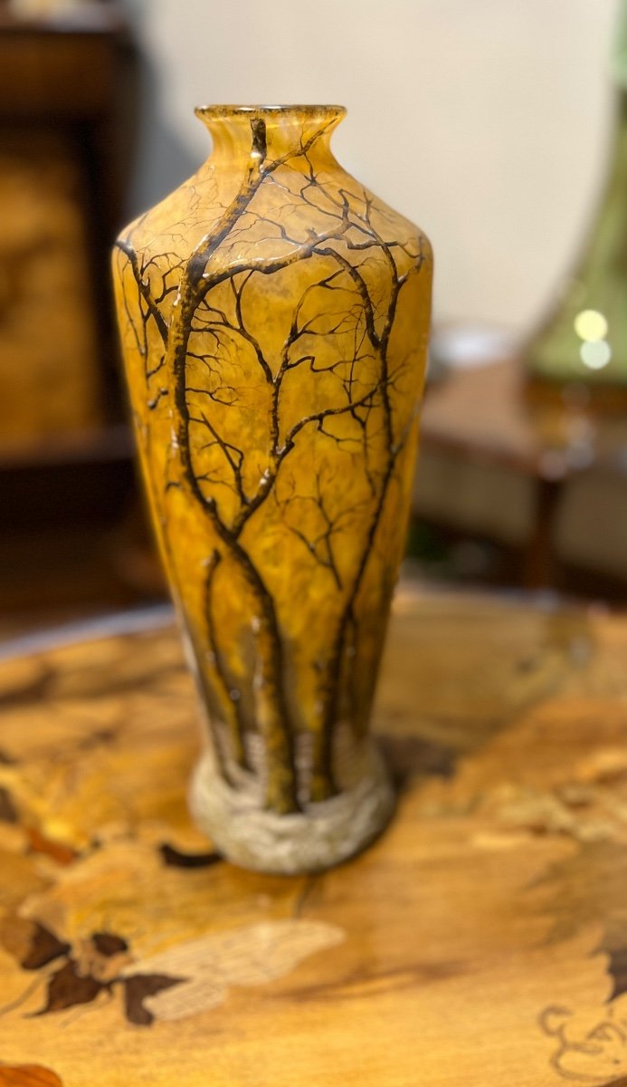 Forêt En Hiver - Vase Art Nouveau Daum Nancy-photo-1