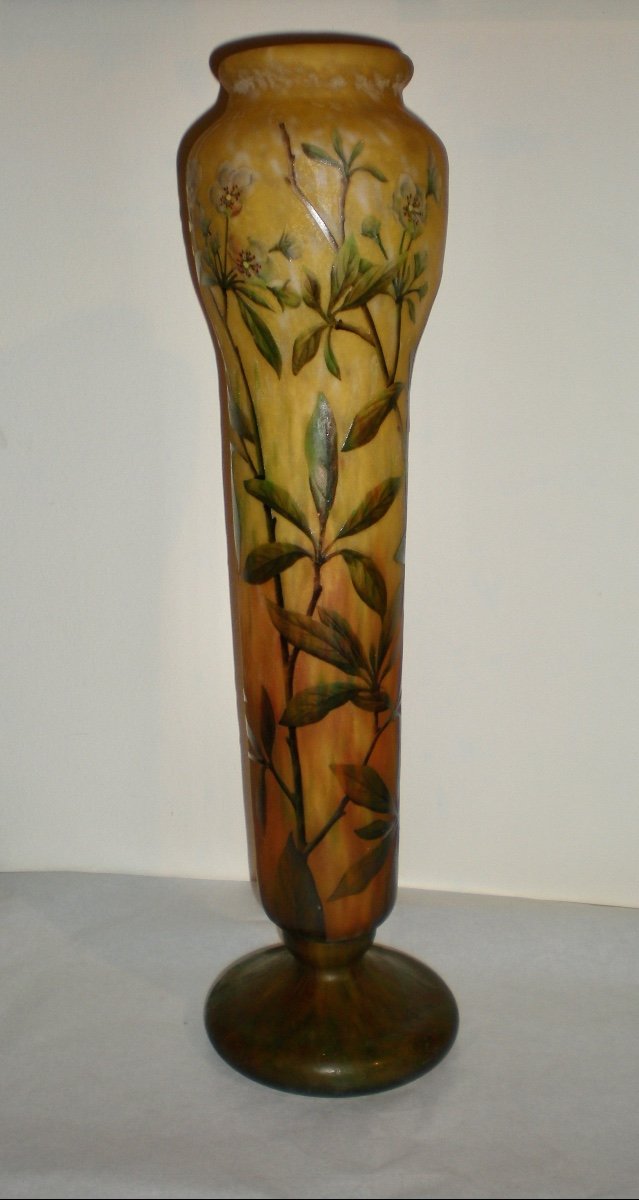 Fior di pesco- Vaso art nouveau Daum Nancy-photo-3
