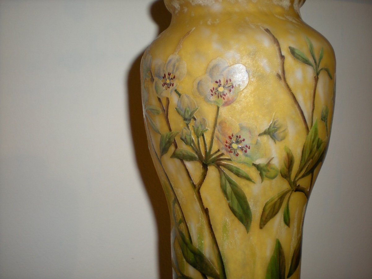 Fior di pesco- Vaso art nouveau Daum Nancy-photo-4