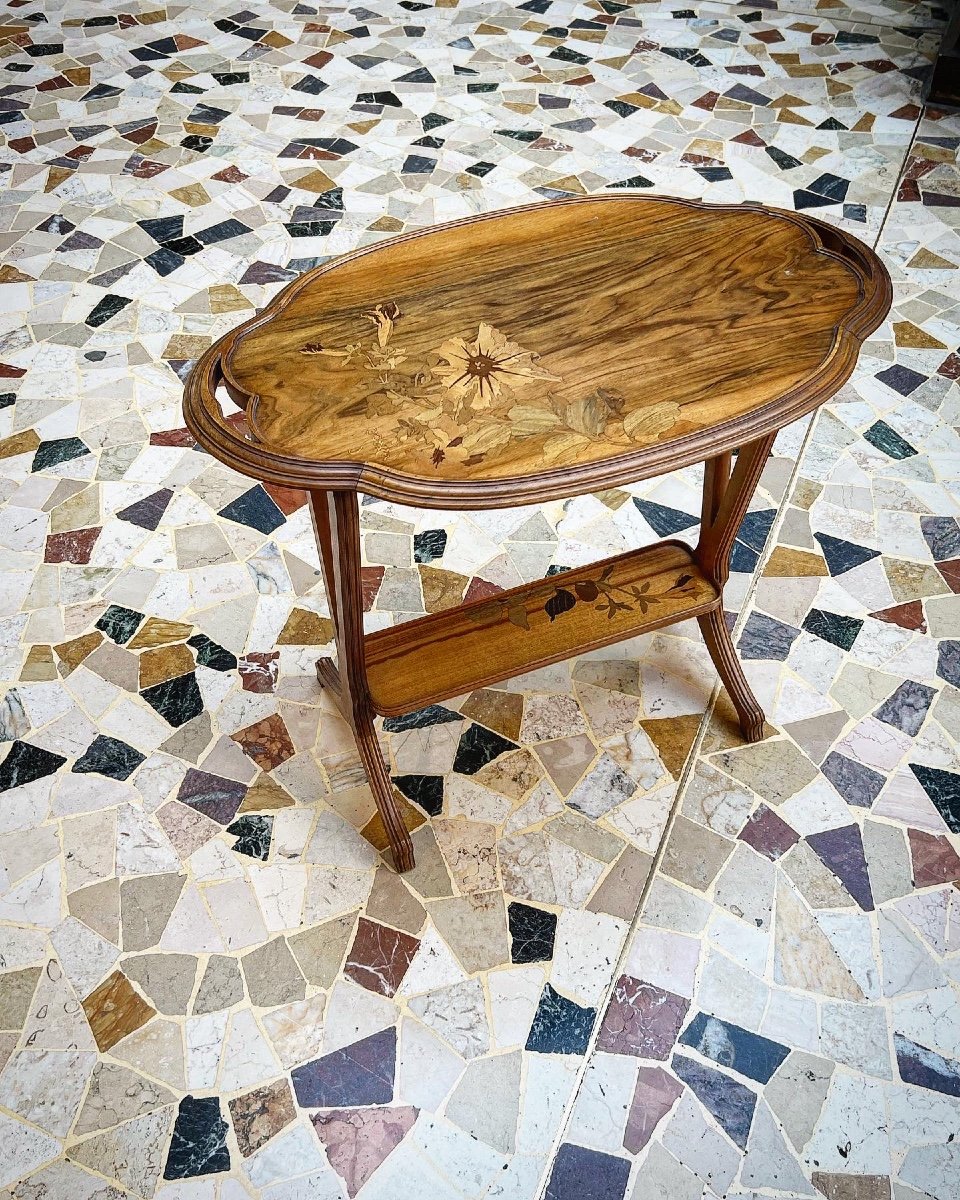 Ibisco - tavolino art nouveau Gallè-photo-3