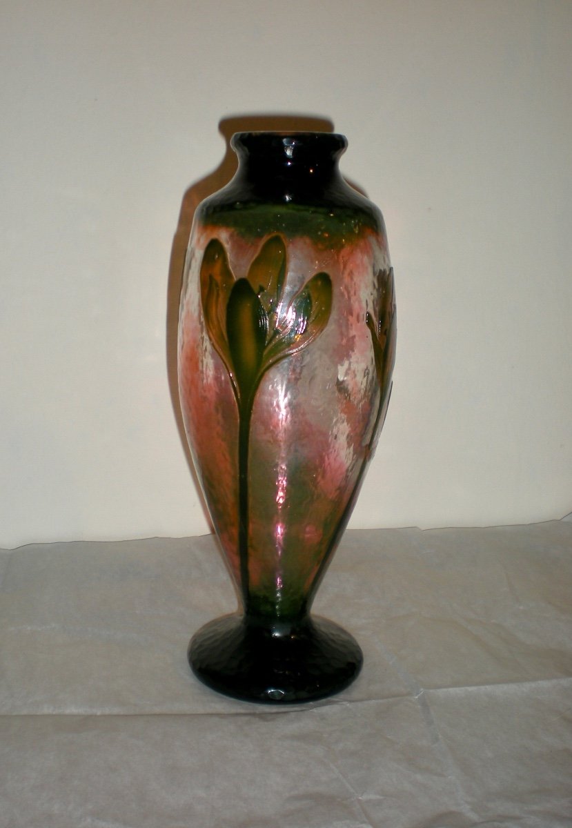 Crocus- Vaso art nouveau Daum Nancy-photo-3