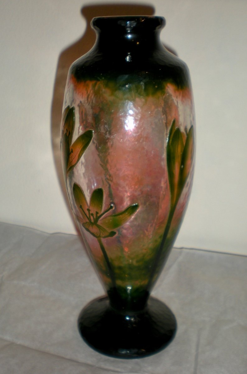 Crocus- Vaso art nouveau Daum Nancy-photo-4